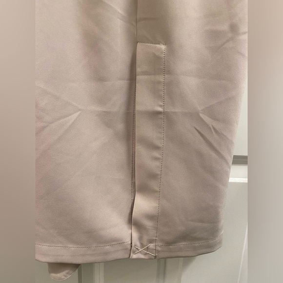 NWT Women's T Tahari Taupe Beige Open Belted Wrap Long Trench Coat Size 4 $158 - Picture 6 of 7